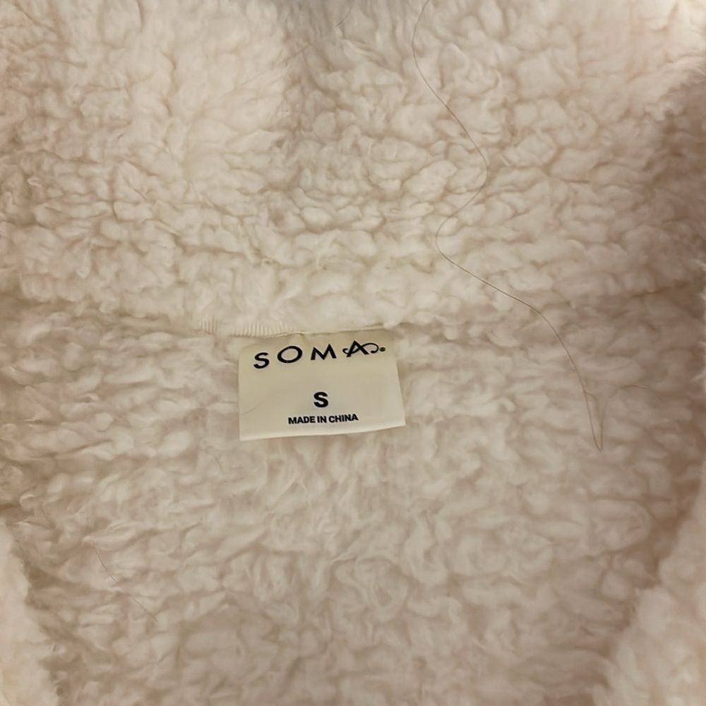 Soma Pullover Long Sleeve 3/4 Zip Sherpa Size S - Picture 9 of 11